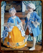 Kustodiev, Boris Michaylovich - Children in Rococo Dress