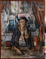 Osmiorkin, Alexander Alexandrovich - In a café (Portrait of the artist's wife)