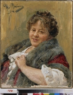 Repin, Ilya Yefimovich - Portrait of the author Tatyana Shchepkina-Kupernik (1874-1952)