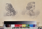 Orlowski (Orlovsky), Alexander Osipovich - Portrait of Voltaire and Denis Diderot