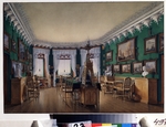 Hau, Eduard - The Study room of Emperor Nicholas I in the Cottage Palace in Peterhof