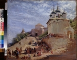 Makovsky, Konstantin Yegorovich - Square before the citadel in the Nizhny Novgorod Kremlin