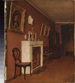 Zelentsov, Kapiton Alexeyevich - Interior with a fireplace