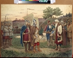 Kivshenko, Alexei Danilovich - Grand Duke visiting a Slavic town on the IXth century