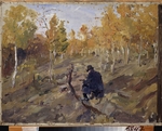 Serov, Valentin Alexandrovich - Konstantin Korovin at the work