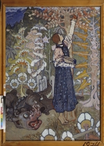 Polenova, Elena Dmitryevna - A fairy tale (Girl and the beast)