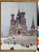 Dubovskoy, Nikolai Nikanorovich - The Basil Cathedral at the Red Square in Moscow