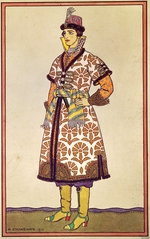 Bilibin, Ivan Yakovlevich - Costume design for the opera The golden Cockerel by N. Rimsky-Korsakov