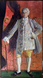 Golovin, Alexander Yakovlevich - Portrait of Dmitry Smirnov as Chevalier des Grieux in the opera Manon by J. Massenet