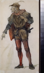 Polenov, Vasili Dmitrievich - Costume design for the opera Faust by Ch. Gounod