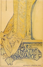 Mucha, Alfons Marie - Poster for the theatre play Gismonda by V. Sardou (Lower part)