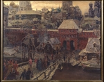 Vasnetsov, Appolinari Mikhaylovich - Moscow in the 17th Century. The Moskvoretsky Bridge and the Water Gate