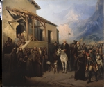 Charlemagne, Adolf - Field marshal Alexander Suvorov on the Saint Gotthard summit in September 13, 1799
