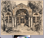 Korovin, Konstantin Alexeyevich - Stage design for the opera Eugene Onegin by P. Tchaikovsky