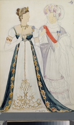 Ulyanov, Nikolai Pavlovich - Costume design for the opera Eugene Onegin by P. Tchaikovsky