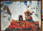 Fedorovsky, Fyodor Fyodorovich - Coronation. Stage design for the opera Boris Godunov by M. Musorgsky