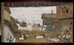 Golovin, Alexander Yakovlevich - Stage design for the opera The Pskov Maiden by N. Rimsky-Korsakov