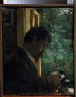 Javlensky, Alexei, von - Portrait of the engraver Vasily Mathé  (1856-1917) at work