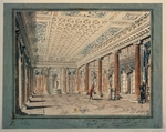 Voronikhin, Andrei Nikiforovich - Interior of the Corner hall in the Stroganov palace