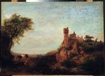 Achenbach, Oswald - Landscape with a castle