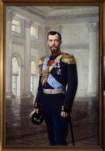 Liphart, Ernest Karlovich - Portrait of Emperor Nicholas II (1868-1918)