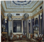 Hau, Eduard - The Drawing Room of the Empress Maria Alexandrovna in the Great palace of Tsarskoye Selo