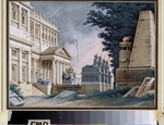 Anonymous - Temple. Stage design for a theatre play