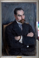 Malyutin, Sergei Vasilyevich - Portrait of the Poet Valery Bryusov (1873-1924)