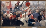 Repin, Ilya Yefimovich - Demonstration 17 October 1905