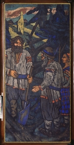 Yakovlev, Mikhail Nikolayevich - The Wedding of the Grand Duke Vladimir I. Svyatoslavich (Triptych, side panel)