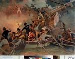 Anonymous - The English navy conquering a French ship near the cape Camaro
