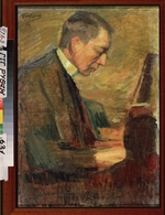 Pasternak, Leonid Osipovich - Portrait of the composer Sergei Rakhmaninov (1873-1943)