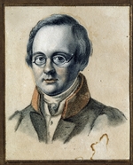 Langer, Valerian Platonovich - Portrait of the poet Anton Antonovich Delvig (1798-1831)