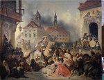 Sauerweid, Alexander Ivanovich - Peter the Great conquesting Narva on 1704