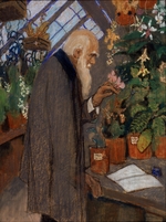Ezuchevsky, Mikhail Dmitrievich - Charles Darwin in the Langdon-Down green-house