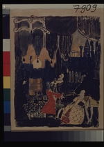 Golovin, Alexander Yakovlevich - Stage design for the opera Mozart and Salieri by N. Rimsky-Korsakov