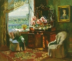 Zhukovsky, Stanislav Yulianovich - Interior with a bunch of flowers