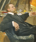 Vakhrameyev, Alexander Ivanovich - Portrait of the artist Ivan Goryushkin-Sorokopudov (1873-1954)