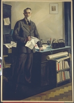 Shukhmin, Pyotr Mitrofanovich - Portrait of the People's Commissar Leonid B. Krasin (1870-1926)