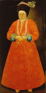 Russian master - Portrait of captain D. Yefremov's Wife (Parsuna)