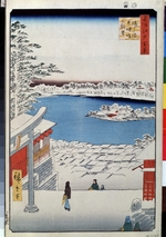 Hiroshige, Utagawa - View from the Top of the Slope at the Tenjin Shrine at Yushima (One Hundred Famous Views of Edo)