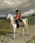 Makovsky, Alexander Vladimirovich - Portrait of Emperor Nicholas II (1868-1918)