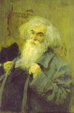 Repin, Ilya Yefimovich - Portrait of the author Ieronim Yasinsky (1850-1931)