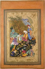 Riza-i Abbasi - A Convivial Party (Manuscript illumination)