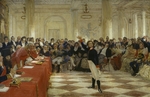 Repin, Ilya Yefimovich - Alexander Pushkin at an examination in the Lyceum of Tsarskoye Selo on January 8, 1815