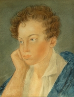 Anonymous - Portrait of the poet Alexander Sergeyevich Pushkin (1799-1837)