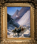 Ge, Nikolai Nikolayevich - Transportation of Marble blocks in Carrara