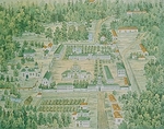 Russian master - View of the St. John the Forerunner Monastery in Leushino