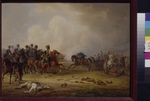 Adam, Albrecht - An attack of Austrian Hussars on the French battery