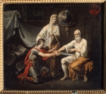 Ivanov, Dmitri Ivanovich - Theodosy Boretsky gives Ratmir's sword to Miroslav, chief of Novgorodians and Martha's selected husband for her daughter Xenia